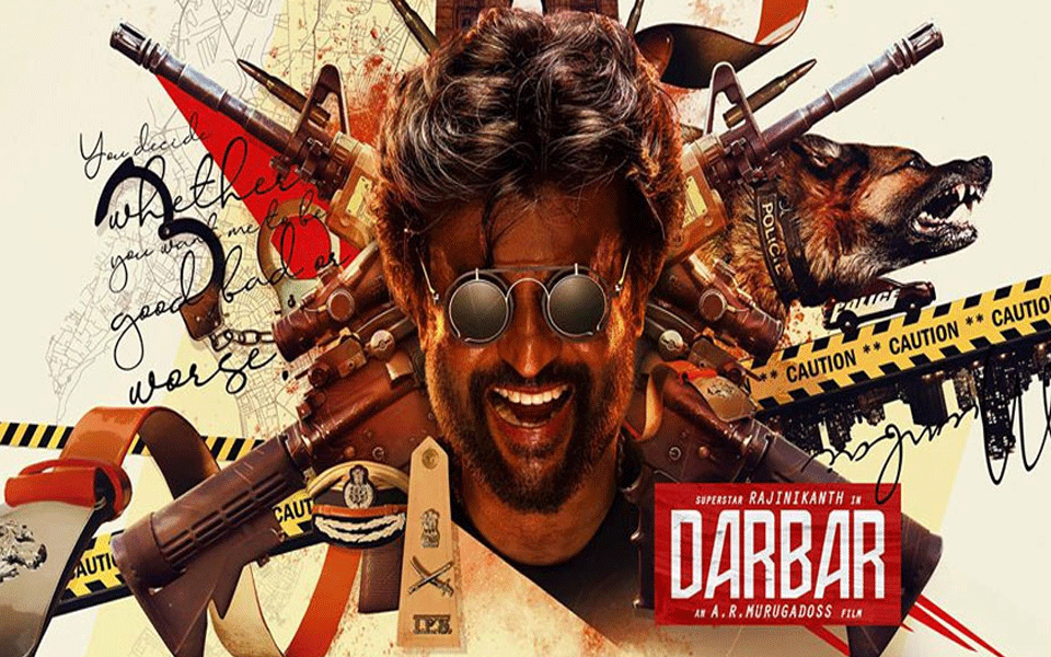 Rajini's next film titled 'Darbar,' first look unveiled