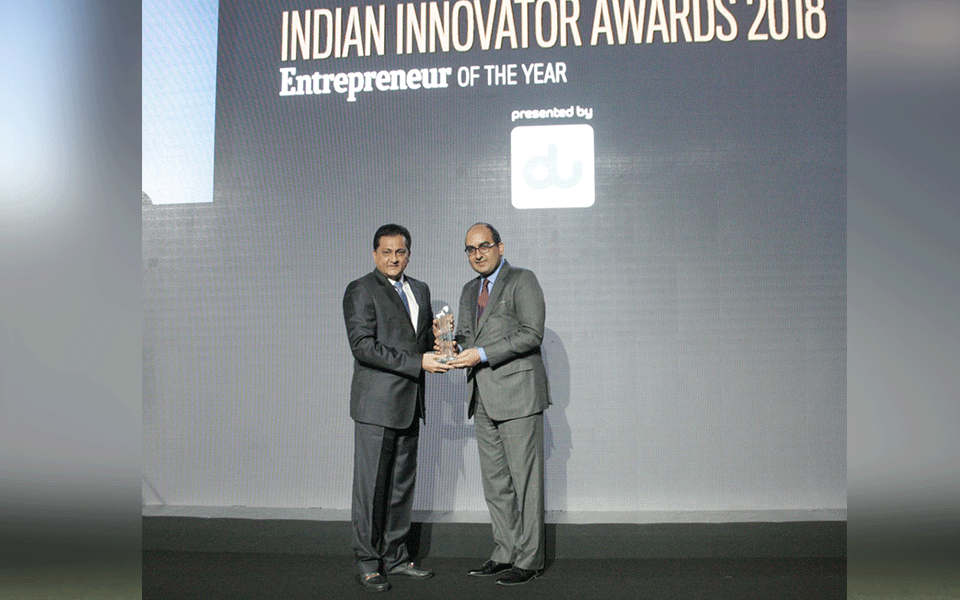 B. M. Ashraf wins Indian Innovator Award–Entrepreneur of the Year 2018 for ‘Industrial Innovation’