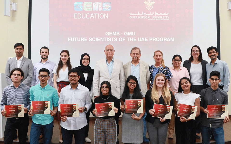 First batch of GMU‘s 'Future Scientists of the UAE’ initiative complete research internship
