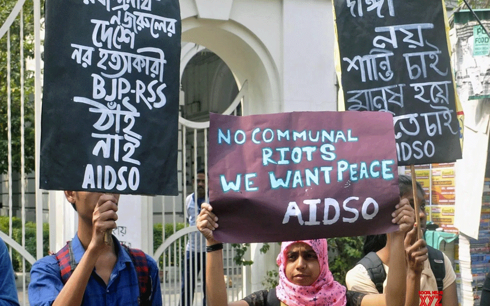 Rallies in Kolkata over Delhi violence