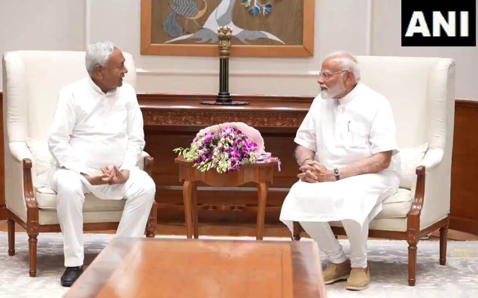 Bihar Cm Nitish Kumar Meets Pm Modi