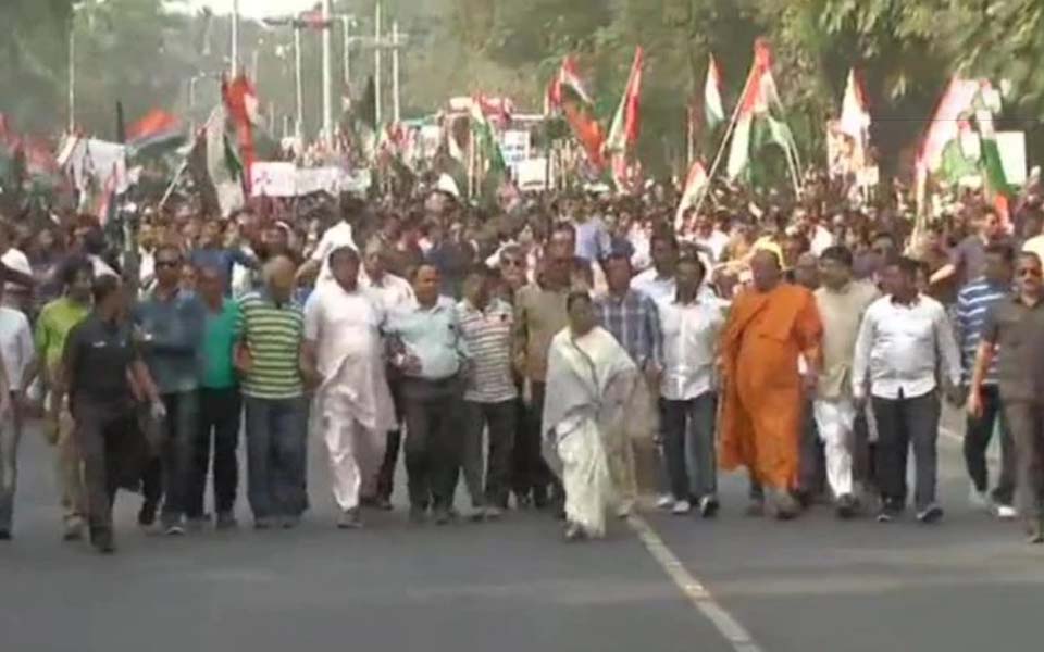 Mamata Banerjee leads mega protest rally, vows not to allow NRC, citizenship law in West Bengal