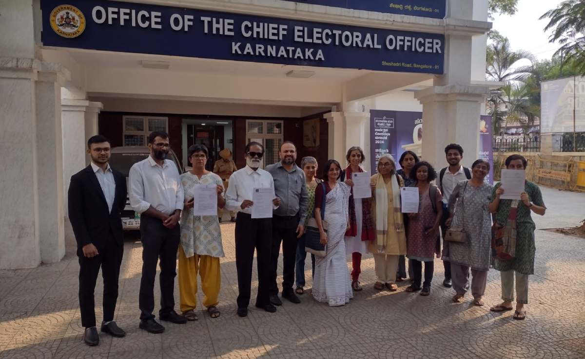 Civil society organisations jointly file complaint to election commission against BJP in Karnataka