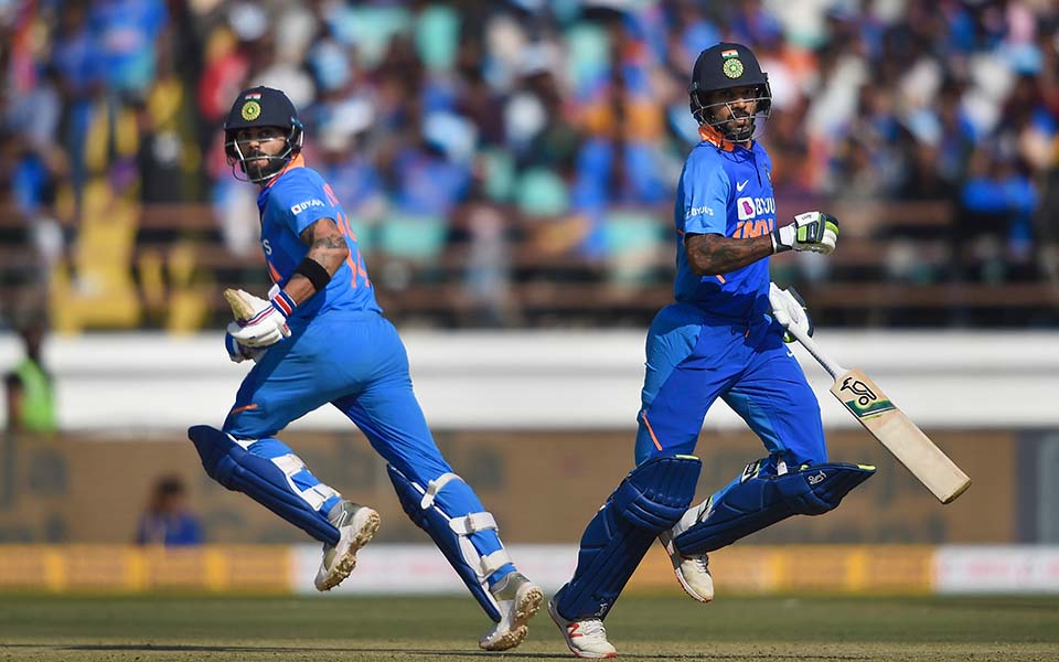 2nd ODI: Dhawan misses ton as Kohli, Rahul guide India to 340/6 against Australia