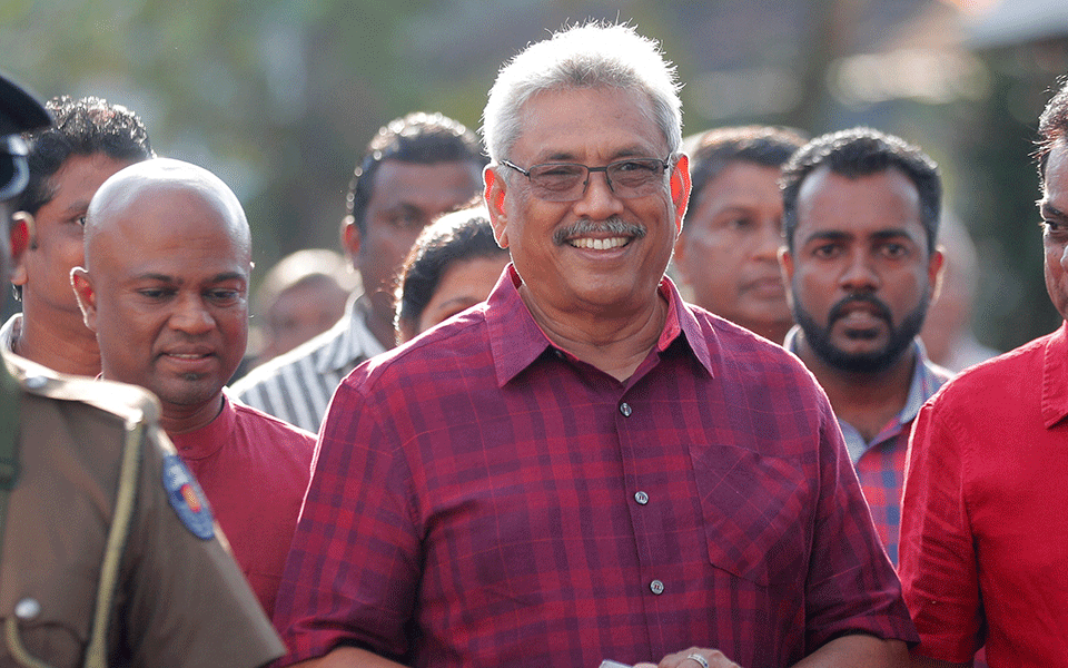 Lanka's opposition presidential candidate Gotabaya Rajapaksa leading in early results
