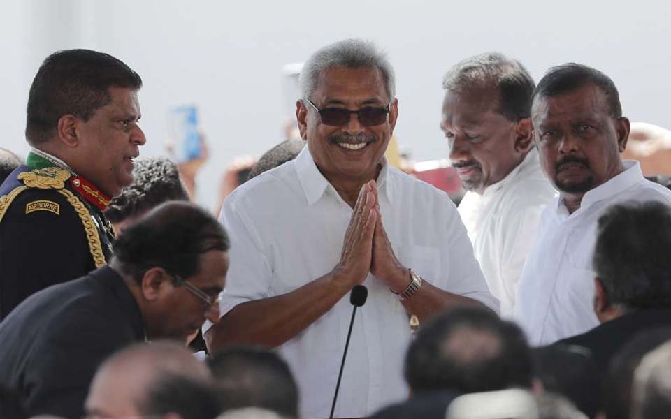 Gotabaya Rajapaksa sworn in as Sri Lanka's 7th President