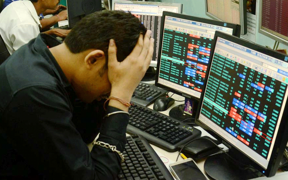 Sensex slumps over 1,100 pts in early trade; Nifty falls below 16,950