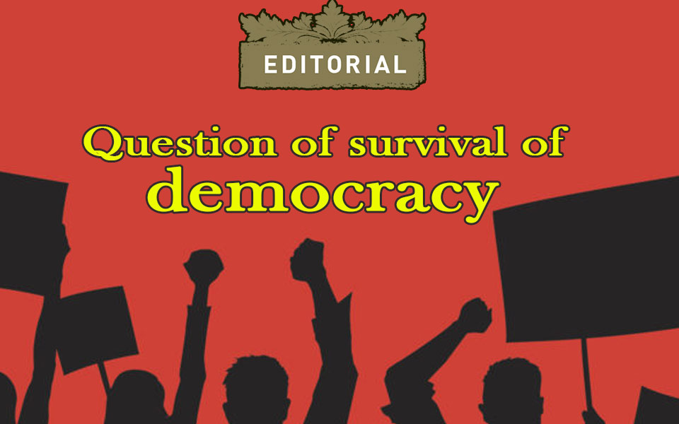 Question of survival of democracy