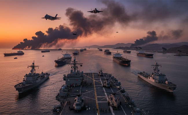 As Hormuz Burns, US Marines Move Toward the Front