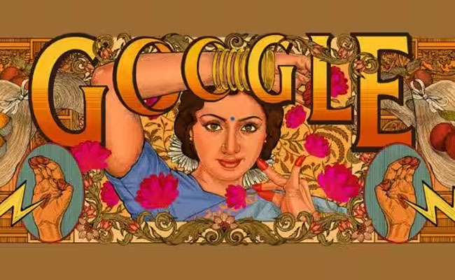 Google pays homage to Sridevi on 60th birth anniversary with doodle