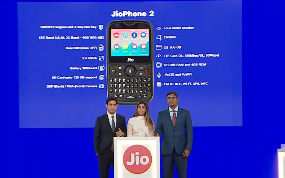 Reliance JioPhone 2 launched at Rs 2,999