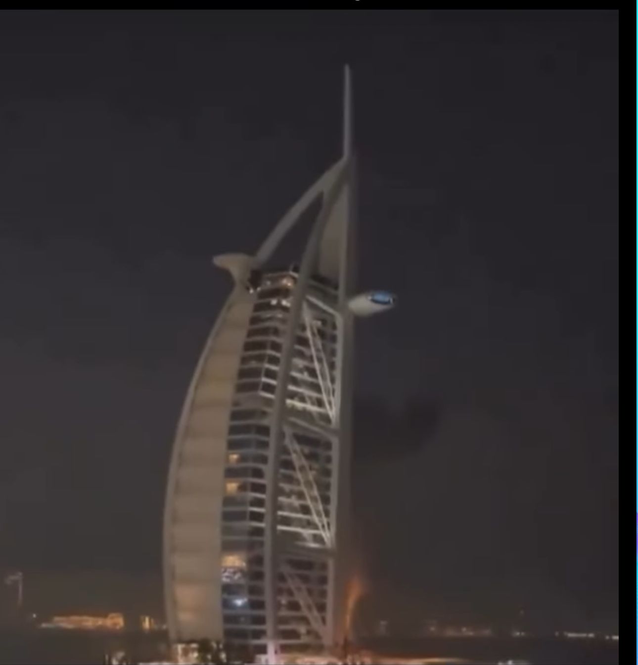 Reports claim Burj Al Arab hit by Iranian missile, videos surface