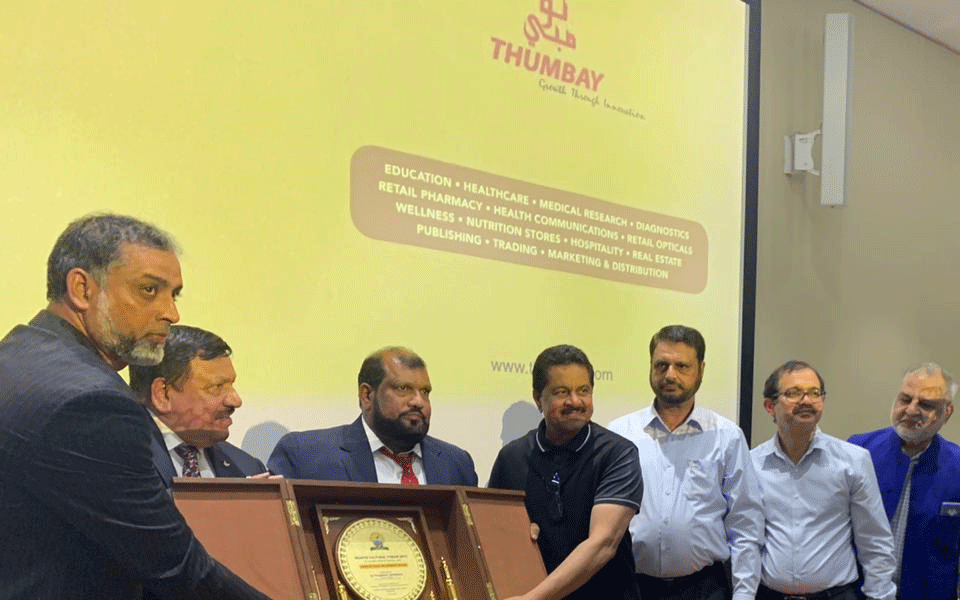 Dr. Thumbay Moideen, Dr. Ahmed Hajee receive highest Bearys Award at 18th BCF Bearys Sport Festival