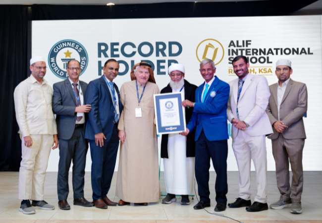 Alif International School enters Guinness World Records