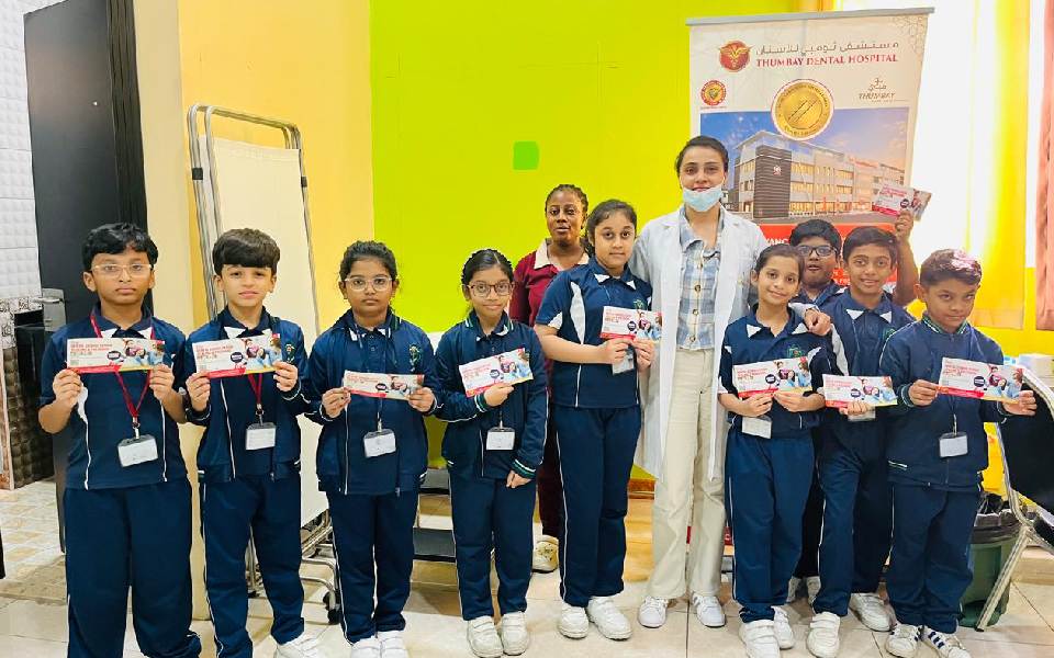 Thumbay Hospital, Ajman Private Education Affairs Office launch oral health Screening Drive