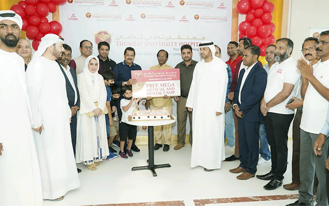 Ajman: 8000 Patients Benefit from Free Mega Medical and Dental Camp at Thumbay University Hospital