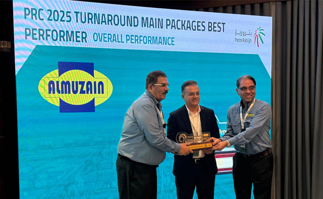 Almuzain named best performer at Petro Rabigh 2025 mega turnaround