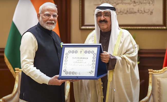 PM Modi receives Kuwait's highest honour