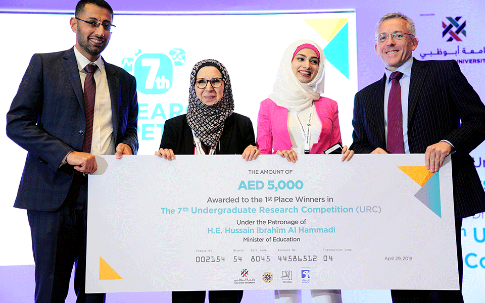 Gulf Medical University students win first place at the ‘7th Undergraduate Research Competition’