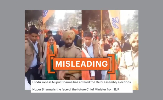 Old video shared as Nupur Sharma 'campaigning for BJP' ahead of 2025 Delhi polls