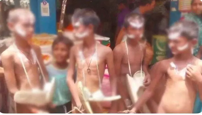 Five boys paraded naked for allegedly stealing chocolate; Shopkeeper, two others arrested
