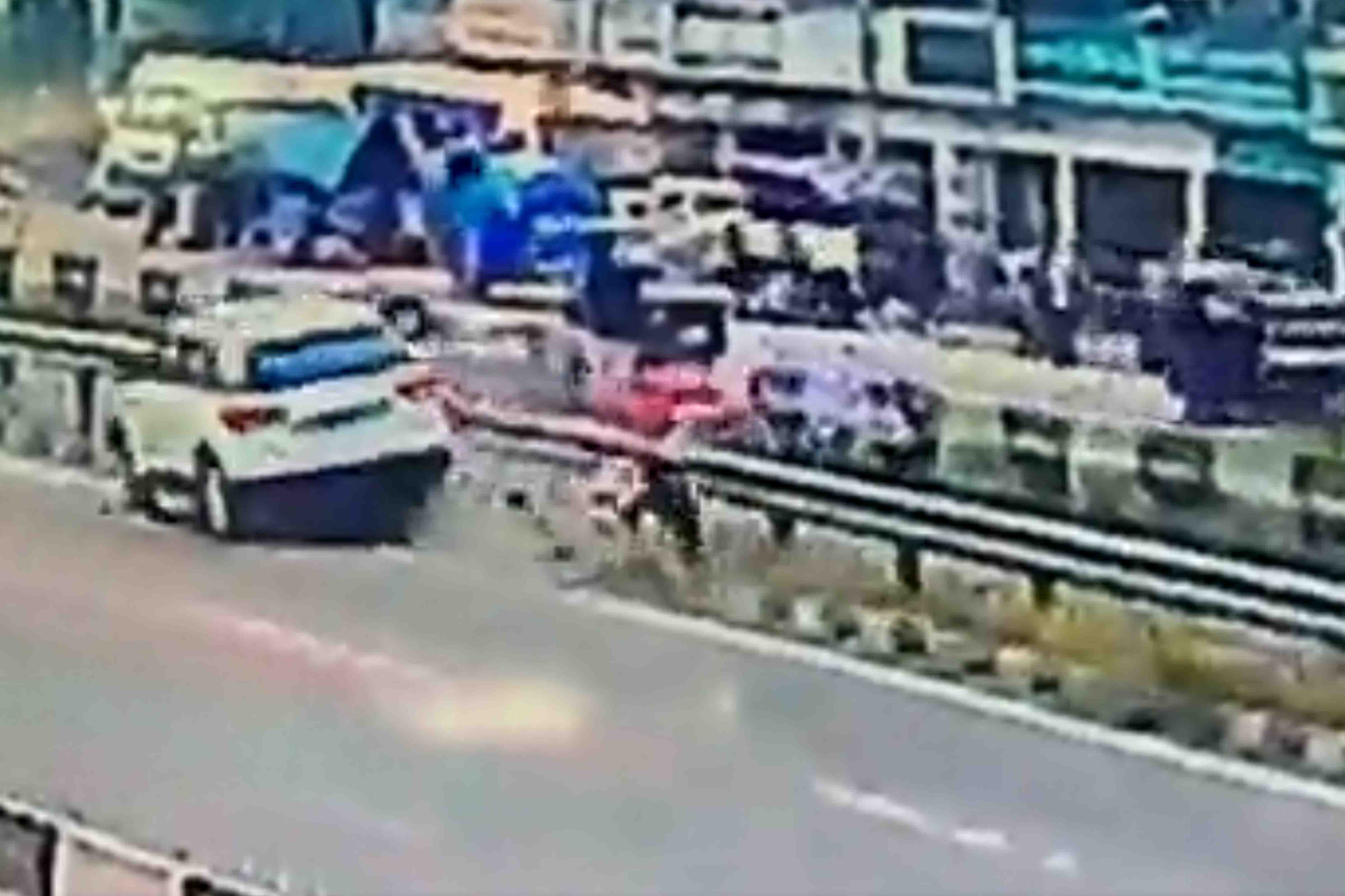 Caught on CCTV: 2 girls mowed down by cop's car, one dies on spot