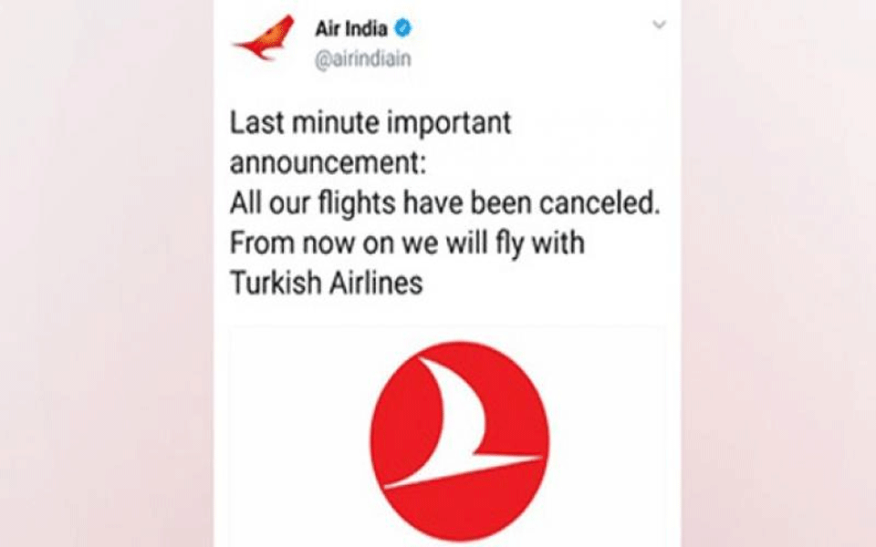 Air India's Twitter handle hacked, restored