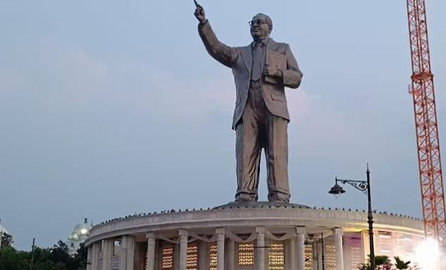 125 ft-tall Ambedkar statue unveiled in Hyderabad