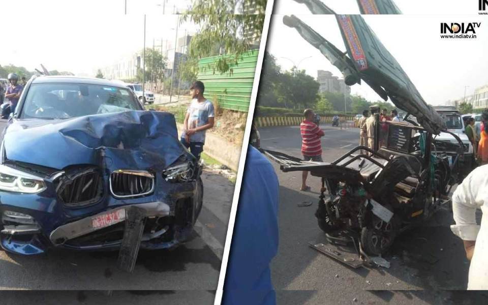 Two dead, three hospitalised as BMW hits rickshaw in Noida