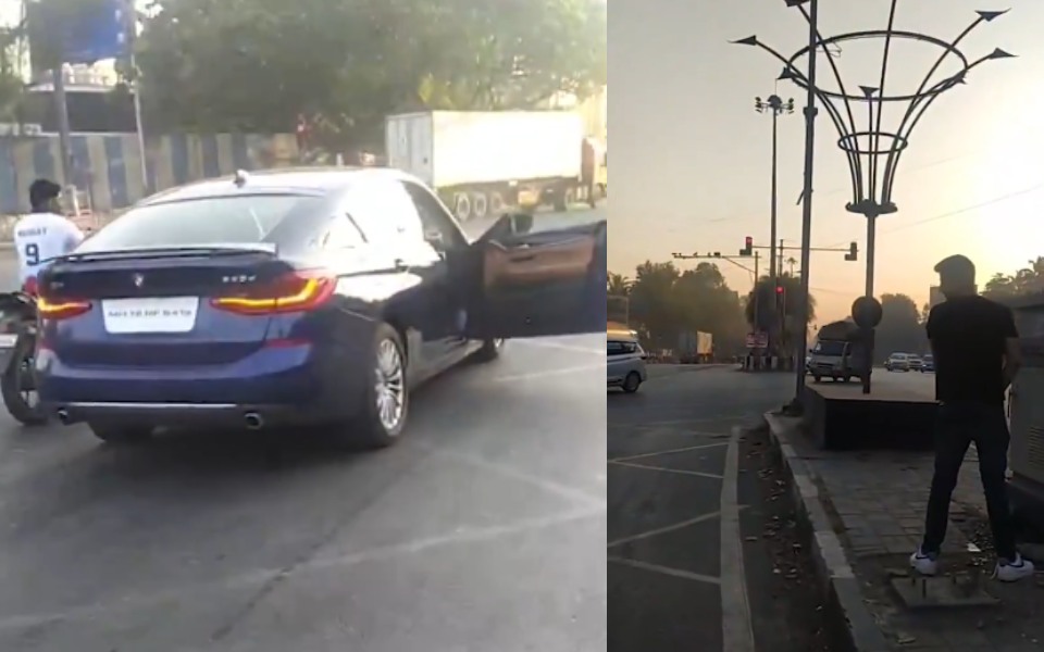 Video showing man alighting from BMW, urinating on Pune road goes viral; one detained