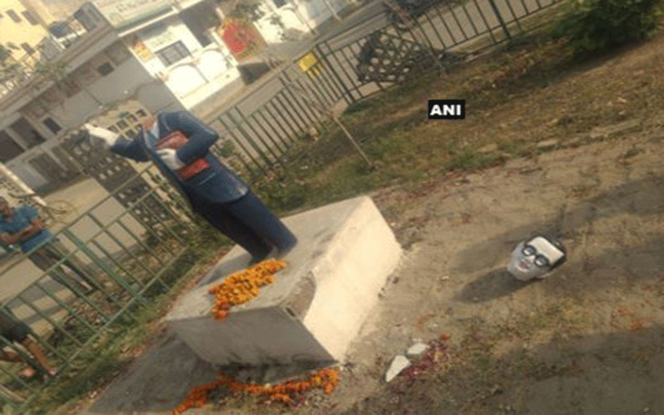 Ambedkar statue vandalised in Allahabad