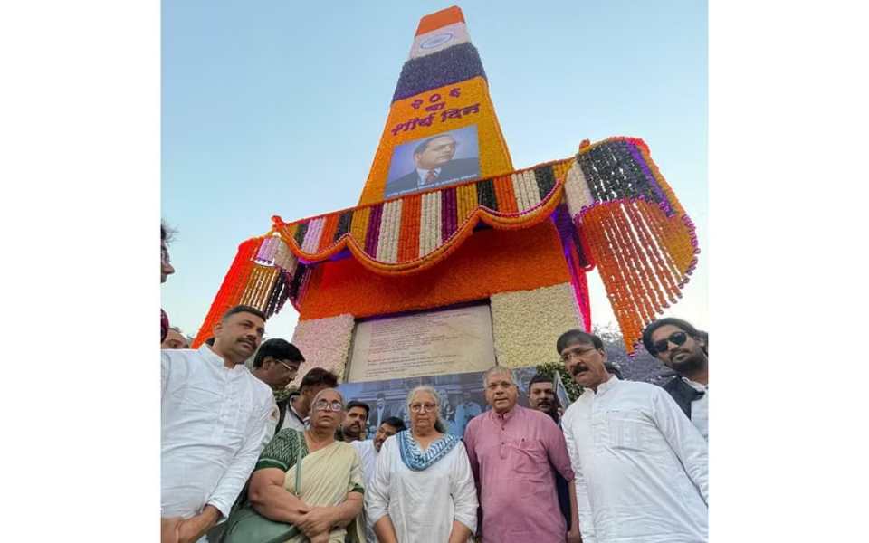 Ajit Pawar, Prakash Ambedkar pay tributes at Koregaon Bhima war memorial