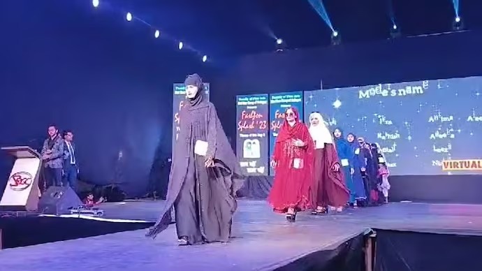 Controversy erupts over burqa-clad women on catwalk in UP college, Muslim body seeks apology