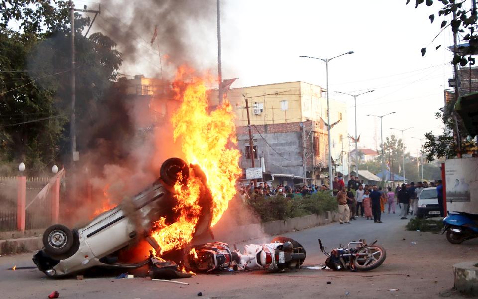 Houses of 4 more MLAs torched in Manipur, agitators attempt to storm CM's ancestral residence