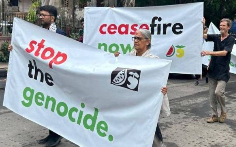 CPI leader Annie Raja, activists holding protest to demand Gaza ceasefire detained in Delhi