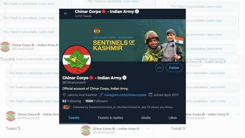 Facebook, Instagram block handles of Indian Army's Chinar Corps