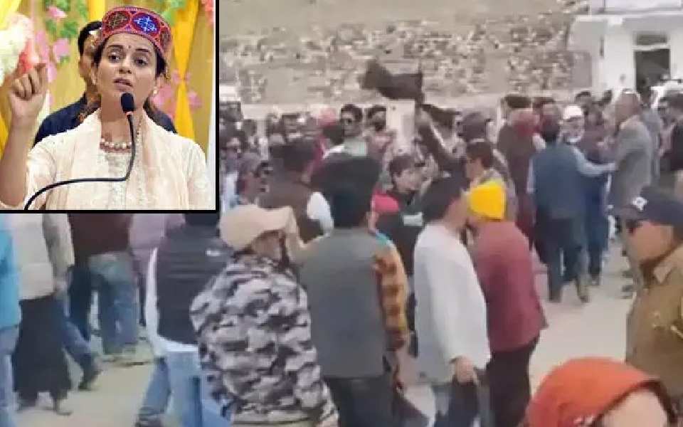 Kangana Ranaut shown black flags in Himachal's Lahaul and Spiti, BJP files complaint with CEO