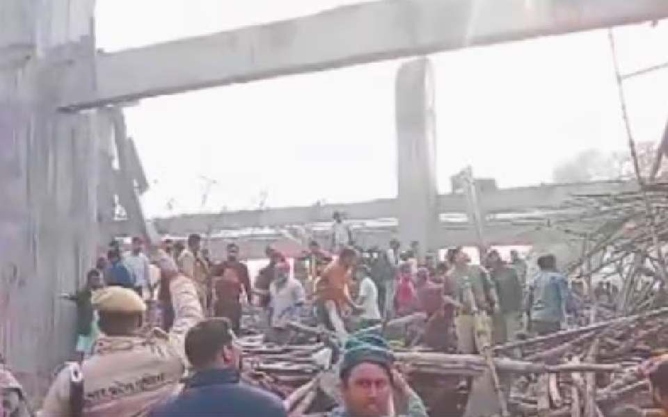 Several feared trapped as under-construction building collapses at Kannauj railway station in UP