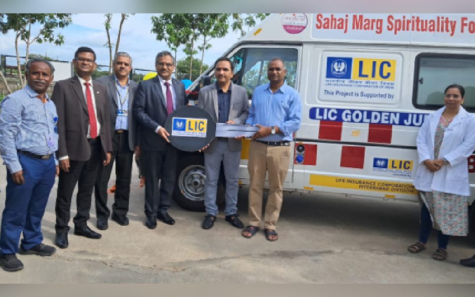 LIC gives Ambulance support to  Sahaj Marg Spirituality Foundation’s Hospital