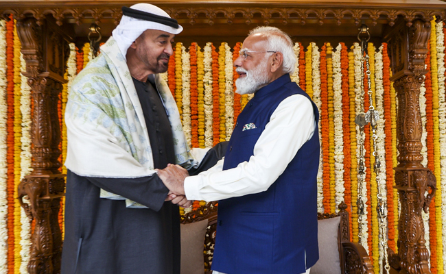 Modi hosts UAE President: Massive USD 200 bn trade target, LNG deal signed