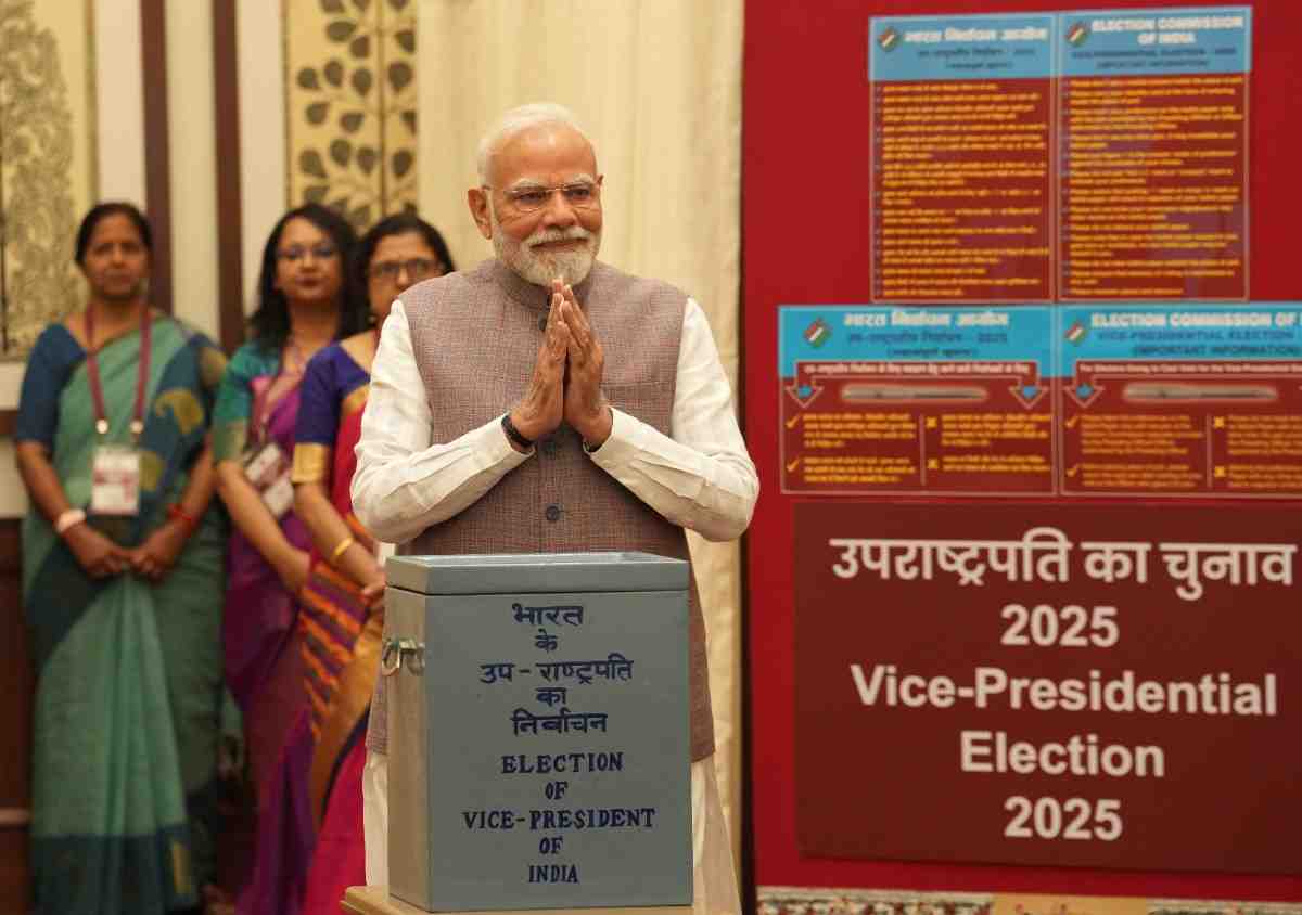 Voting begins for vice presidential election; PM Narendra Modi first to cast vote
