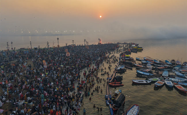 Magh Mela: Over 21 lakh take dip at Sangam on Makar Sankranti