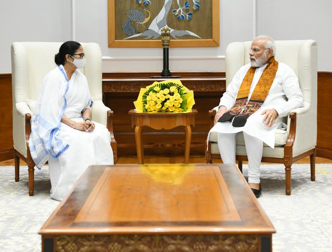 West Bengal CM Mamata Banerjee meets PM Modi
