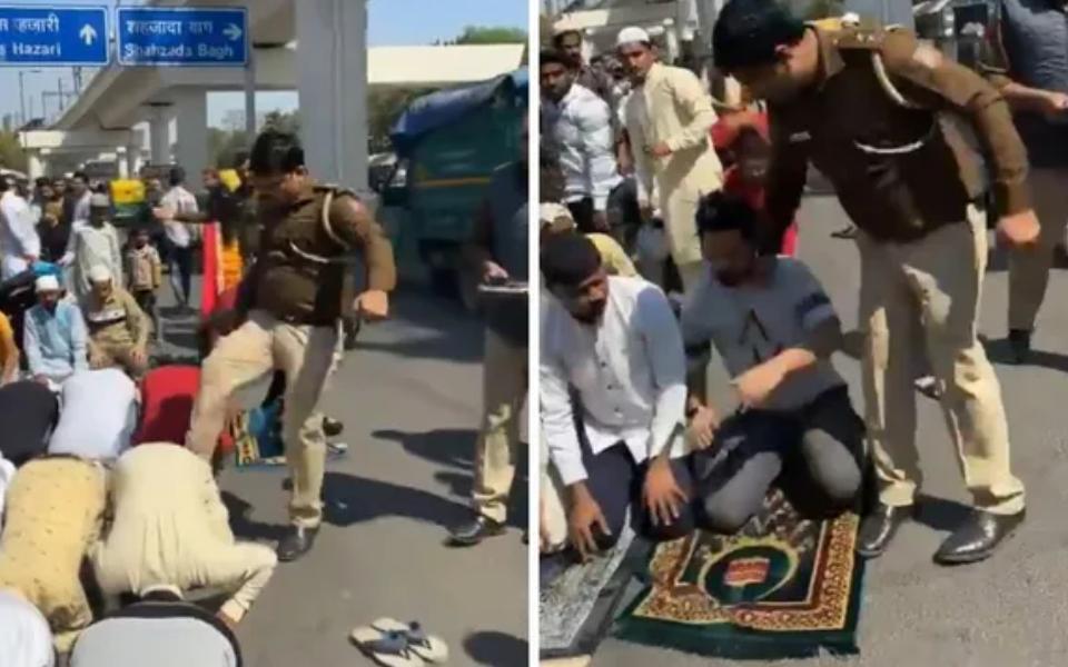 Delhi Police cop suspended for 'kicking' namazis in Inderlok; area tense