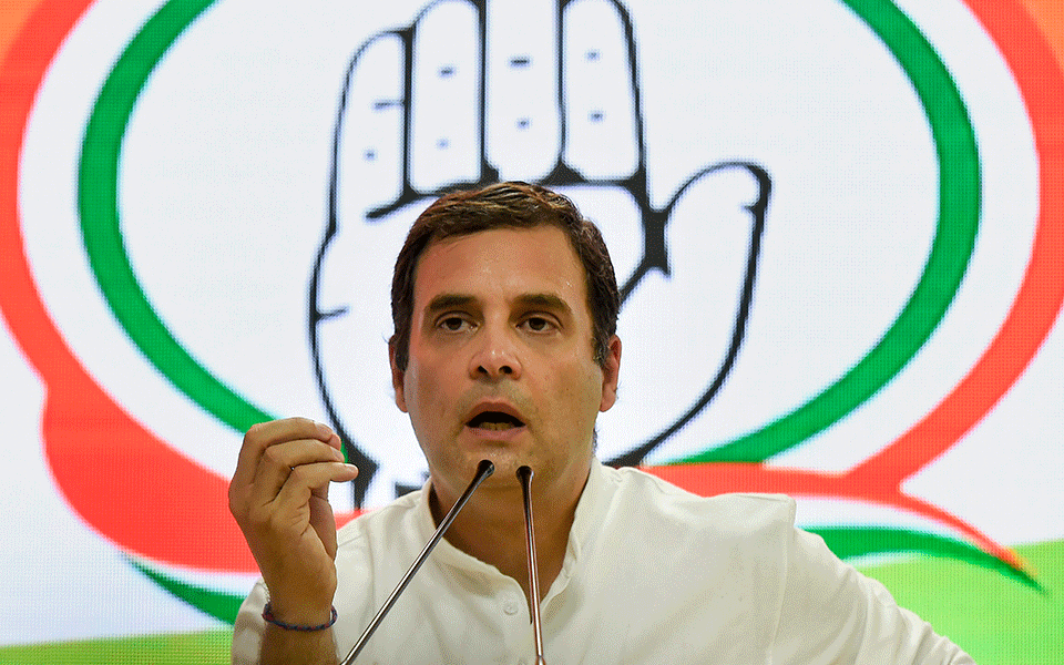 Rahul Gandhi takes dig at BJP over reports of 50-pc rise in its income