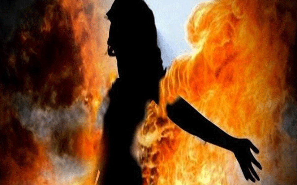 Dalit woman set on fire in UP