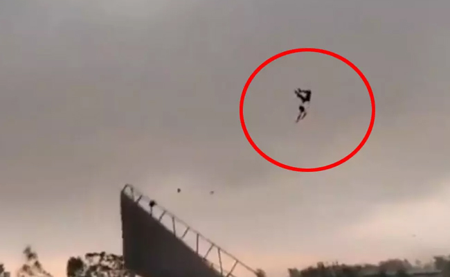 Man thrown 50 ft into air as powerful storm lashes UP's Bareilly