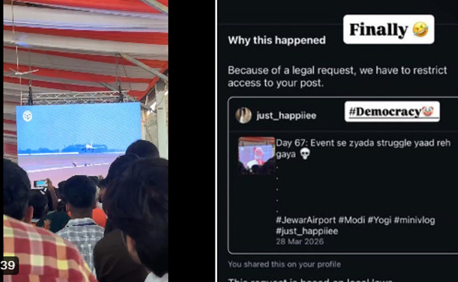 Influencer's video showing 'paid crowd' for PM’s Jewar airport event withheld in India
