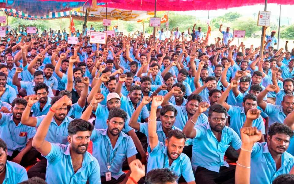 Samsung plant protests: 600 workers, union members detained by Tamil Nadu police