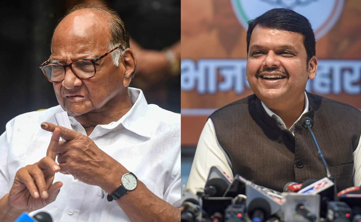 Sharad Pawar's 'merger with Cong' remark shows it's difficult for him to run his party,says Fadnavis